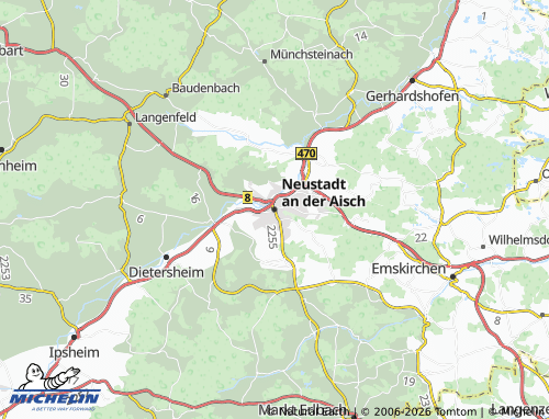 MICHELIN-Landkarte Neustadt an der Aisch - ViaMichelin