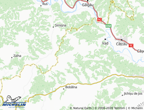 Mapa MICHELIN Bogata De Sus - ViaMichelin