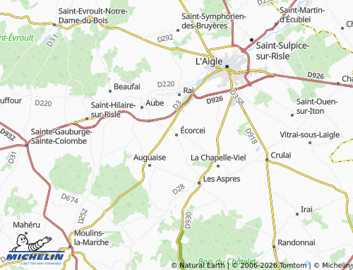 MICHELIN Écorcei map - ViaMichelin