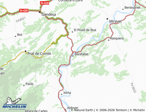 Mappa MICHELIN Benifallet - ViaMichelin