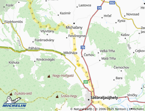 Carte MICHELIN Alsóregmec - ViaMichelin