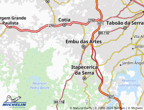 Mapa MICHELIN Embu Colonial - ViaMichelin