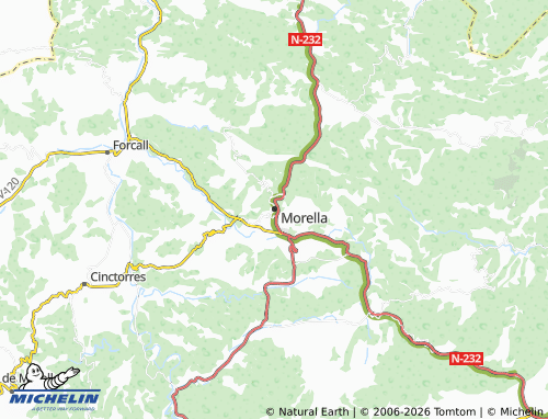Kaart MICHELIN Morella - ViaMichelin