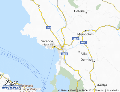 Carte MICHELIN Gjashtë - ViaMichelin