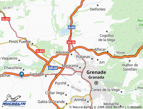 Mappa MICHELIN Albolote - ViaMichelin