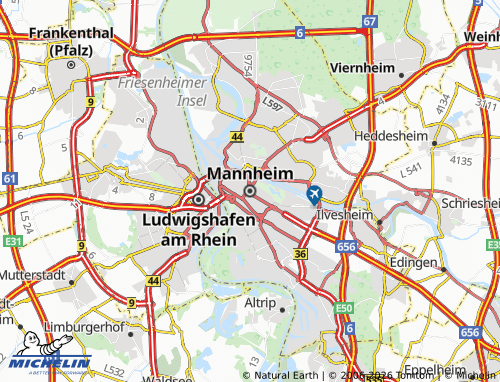 Mappa MICHELIN Mannheim - ViaMichelin
