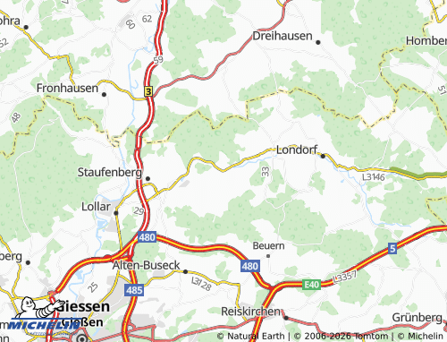 Mapa MICHELIN Staufenberg-Treis - ViaMichelin