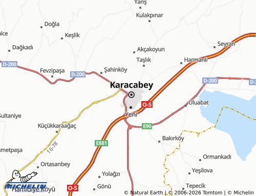 Mappa MICHELIN Karacaahmet - ViaMichelin