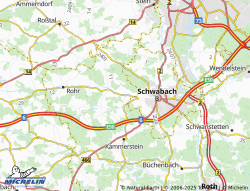 MICHELIN-Landkarte Gustenfelden - ViaMichelin