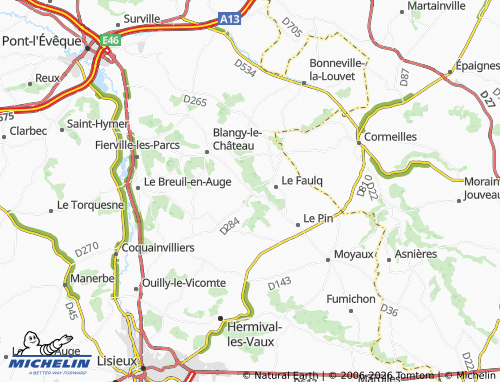 MICHELIN Le Brévedent map - ViaMichelin
