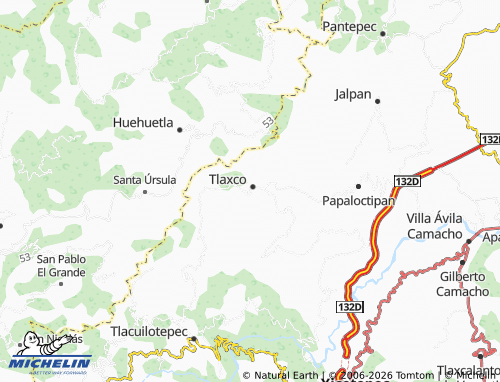 MICHELIN Damnificados map - ViaMichelin