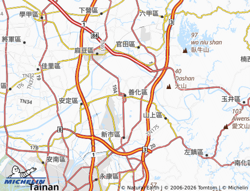 Kaart MICHELIN shan hua qu - ViaMichelin