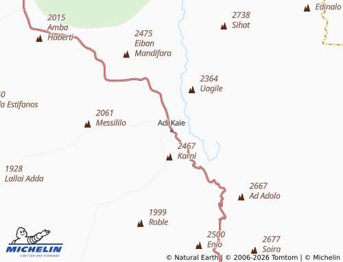 MICHELIN Adi Kaie map - ViaMichelin