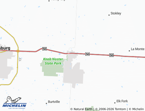 Mapa MICHELIN Knob Noster - ViaMichelin