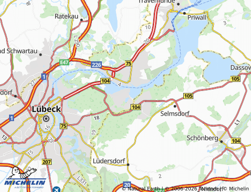 MICHELIN Schlutup map - ViaMichelin