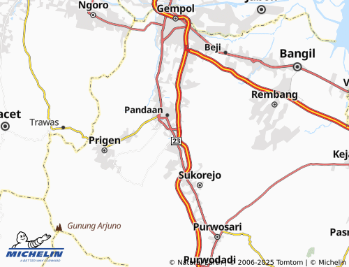 MICHELIN Karang Jati map - ViaMichelin
