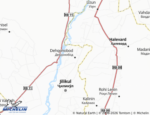 Mappa MICHELIN Dehqonobod - ViaMichelin