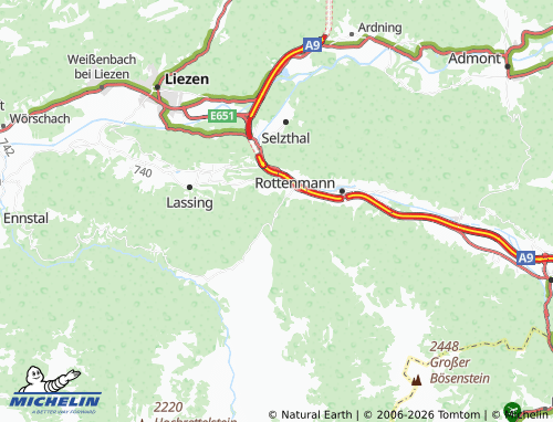 MICHELIN-Landkarte Klamm - ViaMichelin