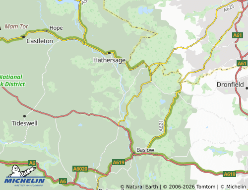 Mappa MICHELIN Grindleford - ViaMichelin