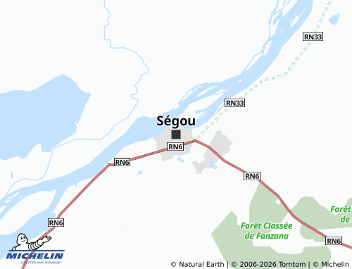 MICHELIN Ségou map - ViaMichelin