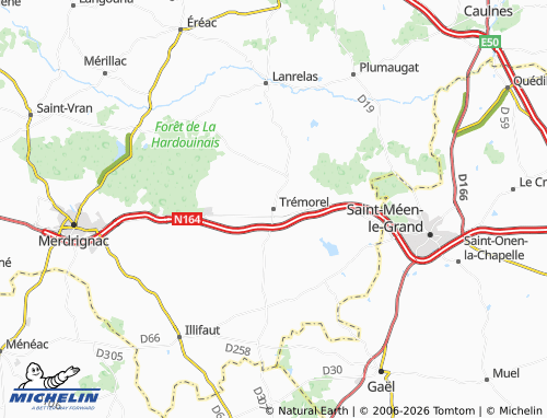 MICHELIN Trémorel map - ViaMichelin