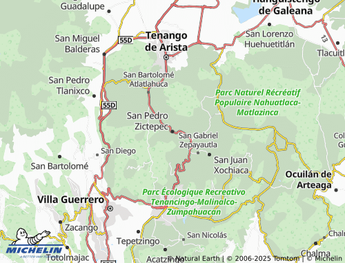 MICHELIN-Landkarte San Pedro Zictepec - ViaMichelin