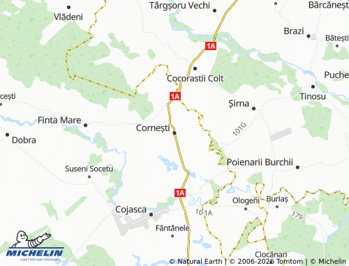 MICHELIN Cornești map - ViaMichelin