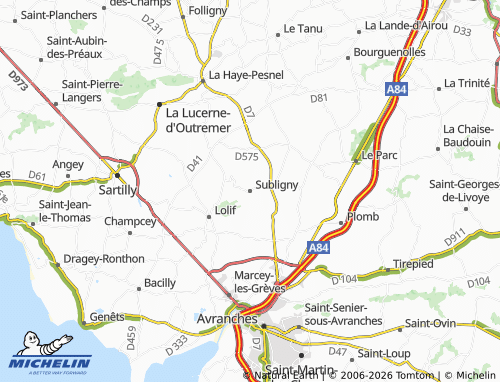 MICHELIN Subligny map - ViaMichelin