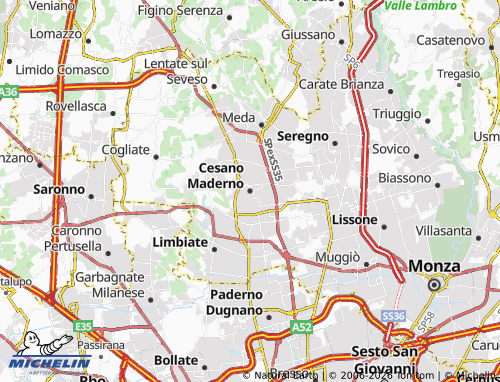 Carte MICHELIN Cesano Maderno - ViaMichelin