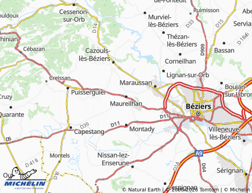 Mappa MICHELIN Maureilhan - ViaMichelin