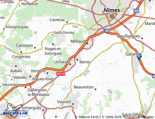 MICHELIN Bernis map - ViaMichelin
