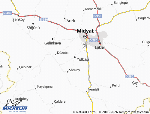 MICHELIN Yolbaşı map - ViaMichelin