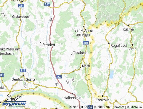 MICHELIN Tieschen map - ViaMichelin