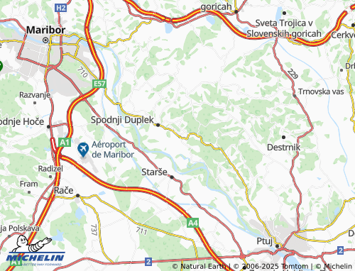 MICHELIN Dvorjane map - ViaMichelin