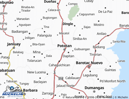 MICHELIN Pototan map - ViaMichelin