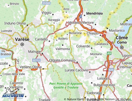 MICHELIN-Landkarte Albiolo - ViaMichelin