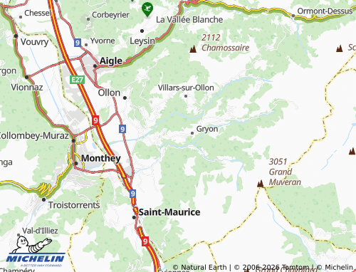 Mappa MICHELIN Les Posses sur Bex - ViaMichelin