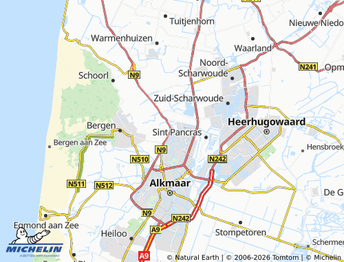 Kaart MICHELIN Koedijk - ViaMichelin