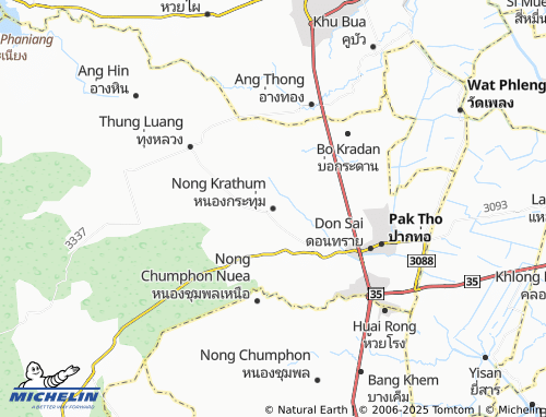 MICHELIN Nong Krathum map - ViaMichelin