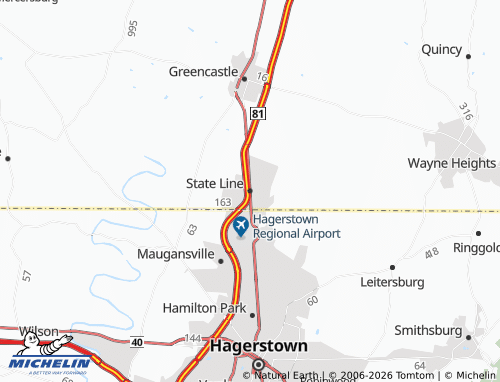 Mappa MICHELIN State Line - ViaMichelin