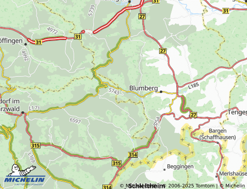 MICHELIN Überachen map - ViaMichelin