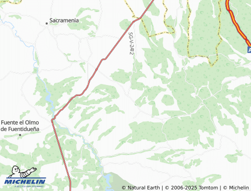 MICHELIN Castro de Fuentidueña map - ViaMichelin