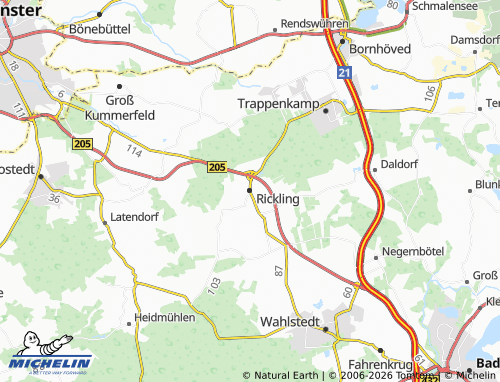 MICHELIN Rickling map - ViaMichelin