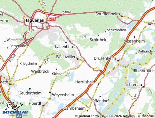 Kaart MICHELIN Bischwiller - ViaMichelin