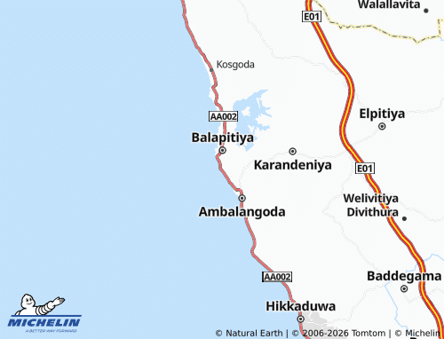 Mapa MICHELIN Walagedara - ViaMichelin