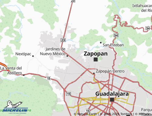 Mapa MICHELIN Villas de Nuevo México - ViaMichelin