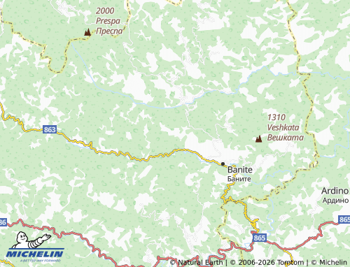 MICHELIN Krastatitsa map - ViaMichelin