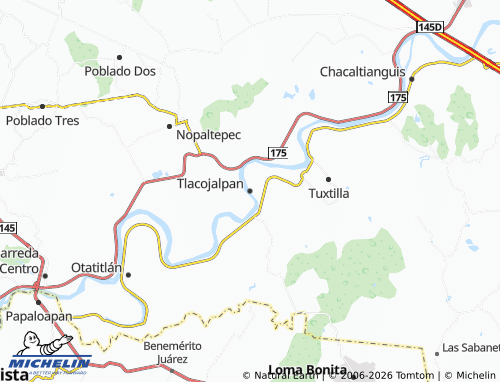 Mappa MICHELIN Tlacojalpan - ViaMichelin