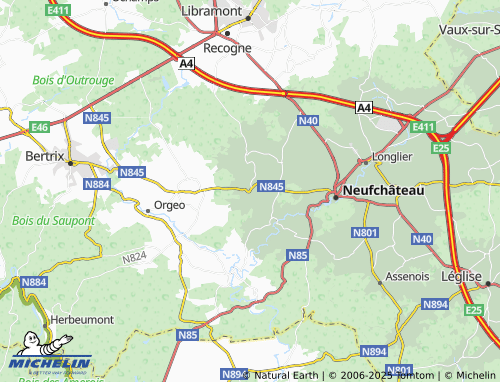 MICHELIN Petitvoir map - ViaMichelin