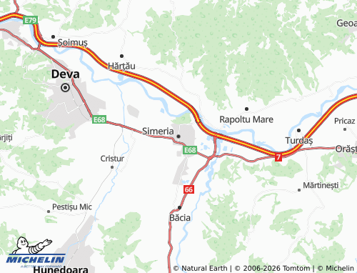 MICHELIN Simeria map - ViaMichelin